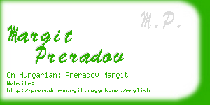 margit preradov business card